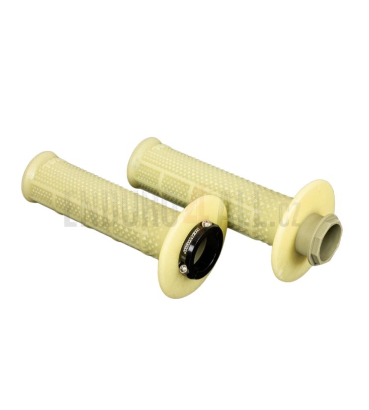 Gripy MX Lock-On Tapered Renthal - Barva: černá, Tvrdost gripů: Ultratacky