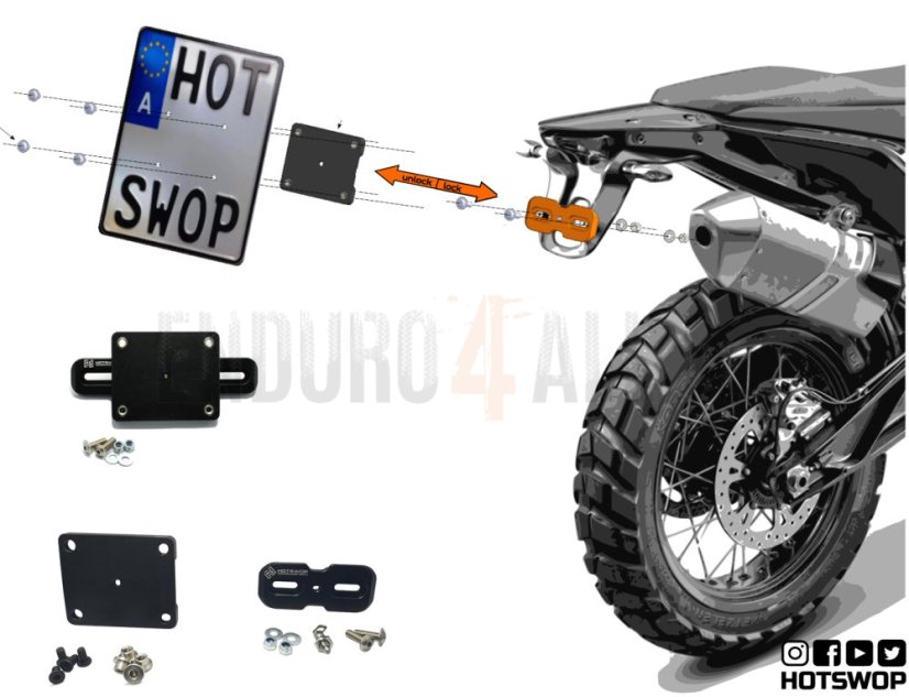 Držák SPZ Pro Set 