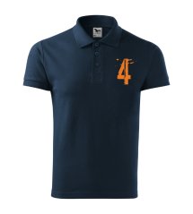 Triko s límečkem E4ALL Tvoje stopa - námořní modrá