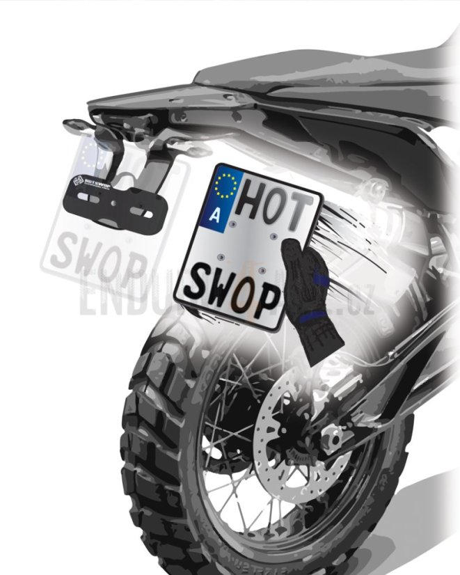 Držák SPZ Pro Set na moto HotSwop