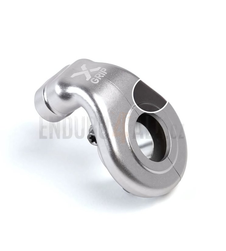 CNC kryt těla plynu X-GRIP - Barva: stříbrná, Typ/model: KTM, HQV, GASGAS 2024