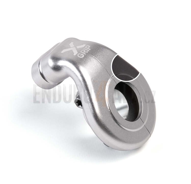 CNC kryt těla plynu X-GRIP - Barva: stříbrná, Typ/model: KTM, HQV, GASGAS 2024