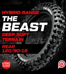 Zadní pneu PLEWS The Beast Extreme/Hybrid 120/90-18