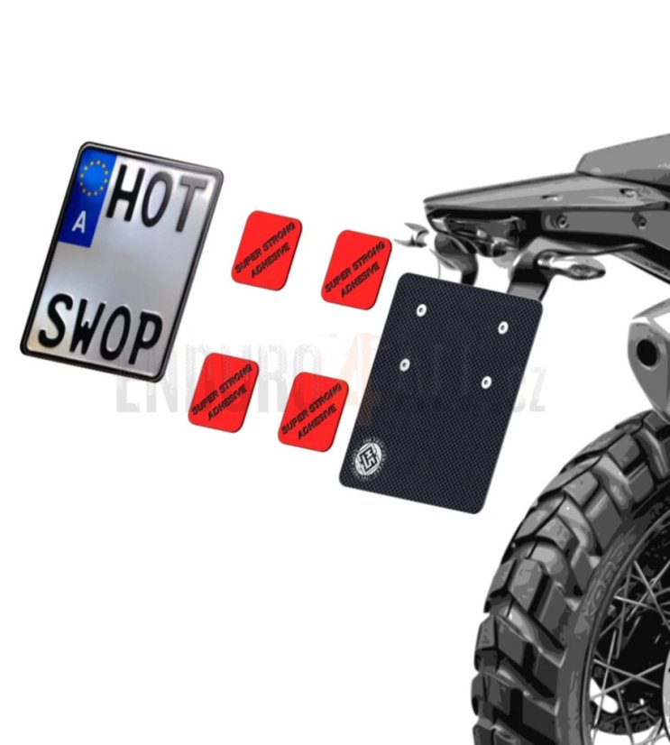 Karbonová podložka a držák pod SPZ HotSwop